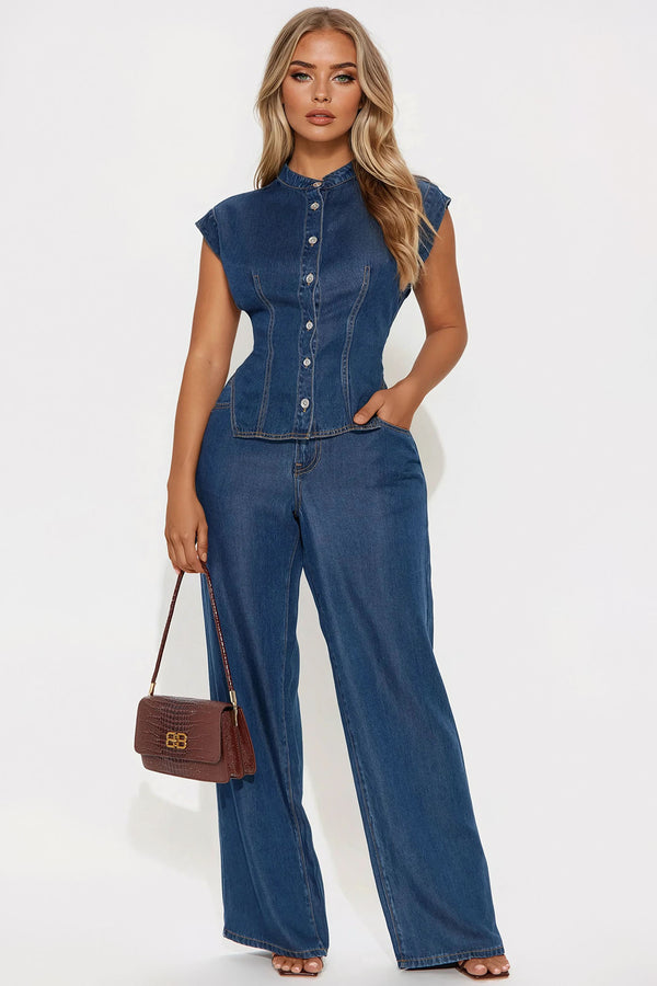 Olivia Wide Leg Pant Set