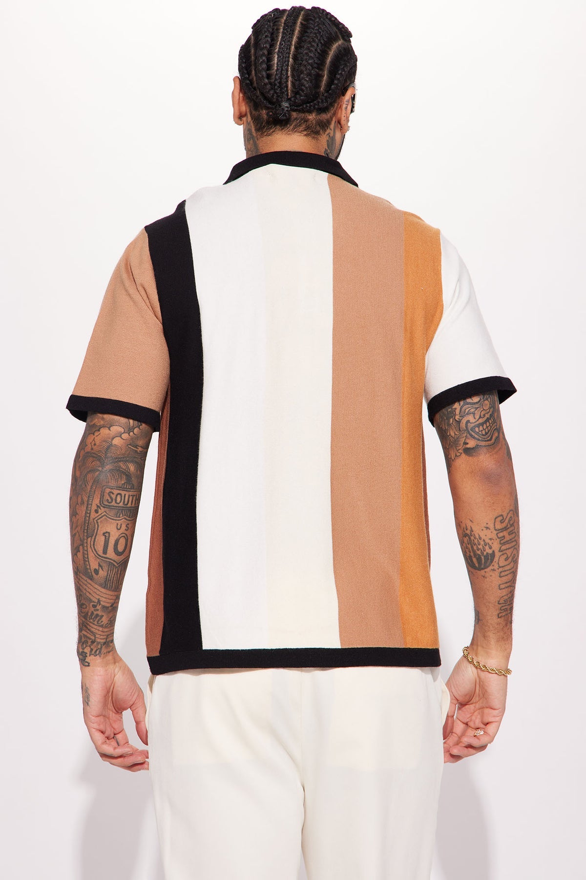 Levels Striped Short Sleeve Knit Polo