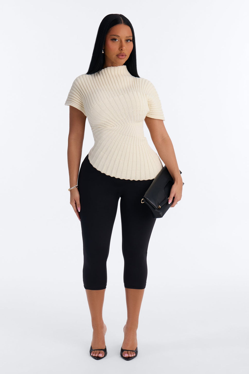 Sugared Kiss Pleated Short Sleeve Sweater