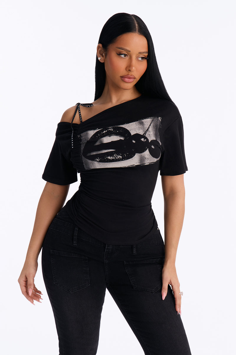 Lips Like Cherry Off Shoulder Top